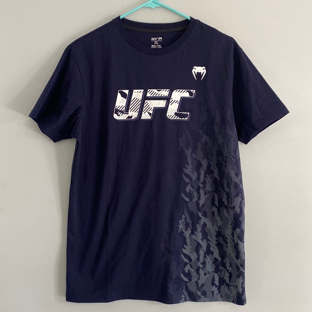UFC VENUM AUTHENTIC FIGHT WEEK MEN'S SHORT SLEEVE T-SHIRT - NAVY BLUE